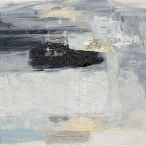 Peinture acrylique abstraite peinte à la main en carton de couleur froide décoration murale meubles de salon design d'intérieur texture bleue peinture à l'huile - Product Image 4