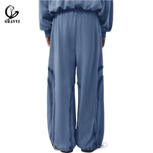 Pantalones Deportivos Anchos de Estilo Paracaídas, Personalizados y de Primera Calidad, con Cordón Ajustable en el Bajo, Cintura Elástica, Ropa Urbana para Hombre - Product Image 2
