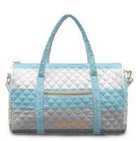 Sac de voyage matelassé grand format arc-en-ciel bisexuel, sac de week-end portable avec poches zippées, sac de sport pour le travail