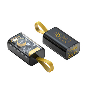 Jcx Punk แบตสำรองพี<span class=keywords><strong>ว</strong></span>ีซี20000มิลลิแอมป์ชั่วโมงพร้อม PD22.5W เร็วสุดๆ20<span class=keywords><strong>ว</strong></span>ัตต์ชาร์จไมโคร USB ใสจอแสดงผลดิจิตอลแบบพก<span class=keywords><strong>พา</strong></span>ได้ - Product Image 1
