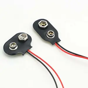 Clip de fixation pour <span class=keywords><strong>pile</strong></span> <span class=keywords><strong>9V</strong></span>, <span class=keywords><strong>connecteur</strong></span> à encliquetage - Product Image 1