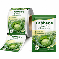 Rouleau de film d'emballage pour graines de carotte, imprimé en héliogravure personnalisé, résistant à l'humidité, pour sachets de graines de légumes de 10g