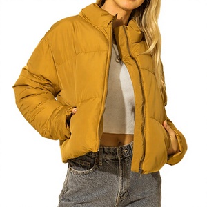 Ladies Oversized Puffer Jacket <b>Winter</b> Warm <b>Thick</b> Quilted <b>Coat</b> Custom Logo Streetwear Outerwear Wholesale OEM Services - Product Image 1