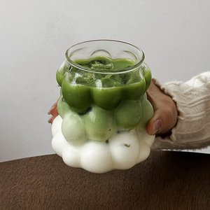 Tasse à café en verre personnalisée style INS, résistante à la chaleur, en borosilicate, pour lait, jus, eau, idéale pour la maison et <span class=keywords><strong>les</strong></span> cafés - Product Image 5