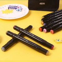 Marqueur d'art à double tête acrylique à double pointe Peinture d'art DIY Marqueurs à double pointe Set de stylos Fournitures scolaires pour étudiants Papeterie