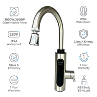 Robinet d'eau chaude électrique HAILIJING 3000W/3500W 220V SS IPX4 Classe A Cuisine domestique Garantie 1 an