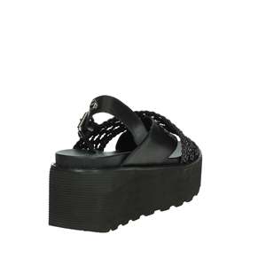 Sandalias de Plataforma con Tiras Negras para Mujer, Diseño Cult - Product Image 3