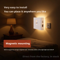 Veilleuse magnétique sans fil rechargeable par USB-C à détection de mouvement LED, murale pour chambre, couloir, escalier