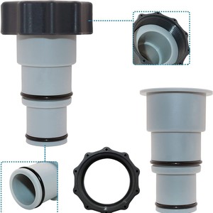 Adaptateur de tuyau de remplacement pour pompe de piscine Intex M6, en plastique, installation facile, pour piscine hors sol, fileté ARU avec collier - Product Image 5