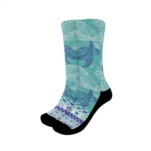 Design Your Own Fancy Novelty Sock Polynesian Printing Men Customize Unisex Crew Socks High Elasticity Stockings Warm Cozy