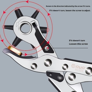Pinze da Foratura Industriali da 9 Pollici in Acciaio al Cromo Vanadio, Multifunzionali e Salva-Lavoro, con Cinture Portautensili Rosse - Product Image 4