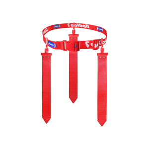 Drapeaux de ceinture pour enfants et adultes, PVC couleur pleine, double face, logo d'équipe personnalisé, entraînement sportif, drapeaux de ceinture de football - Product Image 1