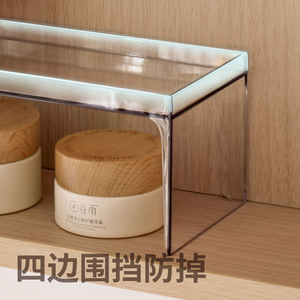 Boîte de rangement transparente Lazy Corner pour cosmétiques, avec étagères, tiroirs et compartiments, pour salle de bain et bureau. - Product Image 4