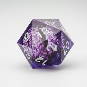 Dés à jouer polyédriques Feeron Premium en résine transparente à vingt faces D20, personnalisables avec logo, durables pour les jeux de rôle sur table et la collection (D&D) - Product Image 1