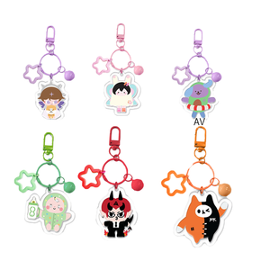 Double Side Printed Flexible Acrylic Mobile Phone Chain Cartoon <b>Anime</b> Style Souvenir Carabiner <b>Keychain</b> - Product Image 4