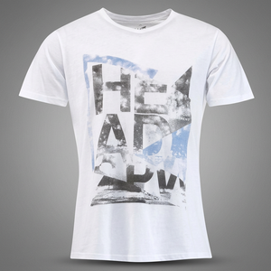 Camiseta Deportiva Alcott para Hombre, Cuello en V, Modelo 831238, 100% Algodón Jersey, Transpirable, Manga Corta, Estampado Digital, Blanca - Product Image 2