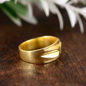 Geometric Minimalist Band <b>Rings</b> 18k Gold Plated Brass <b>Rings</b> Wholesale Punk <b>Rings</b> For <b>Men</b> - Product Image 2