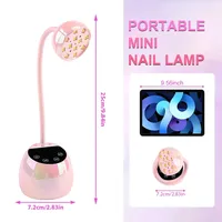 UV-LED-Nagellampe, Kabellose Gel-X-Nagellampe mit Blitzhärtung, Automatischer Sensor Schwanenhals Tragbarer USB-Gel-Nageltrockner UV-Licht mit 4 Timern