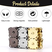 Kancing Tekan Magnetik Bentuk Hati Bintang Ukuran Khusus dari Paduan Seng untuk Tas Pakaian Aksesoris Jahit DIY