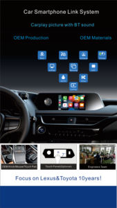 Chức năng ban đầu gương liên kết không dây Carplay <span class=keywords><strong>Android</strong></span> Linux hệ thống hộp giao diện cho Lexus ES 2015-2017 với xây dựng trong GPS - Product Image 4