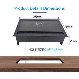 High Quality EU <strong>Socket</strong> Supports 110V-250V Embedded Table <strong>Socket</strong> <strong>With</strong> 2 USB 1 Type C Fast Charger for Office - Product Image 6