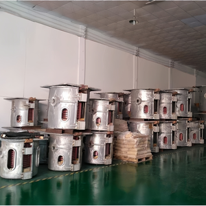 Venta caliente 350KG Tiristor Inducción Cobre Horno de fusión Horno de fundición eléctrica con precio competitivo Componente de motor clave - Product Image 2