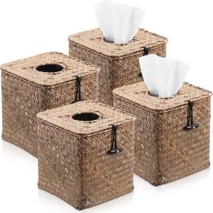 Натуральная Экологически чистая ротанговая коробка для салфеток, оптовая продажа, плетеная коробка для салфеток из ротанга ручной работы, Вьетнам - Product Image 2