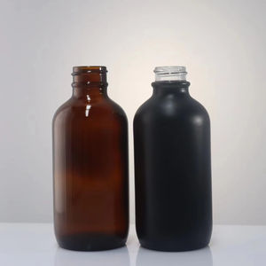 Salida de fábrica 120ml ámbar negro mate blanco <span class=keywords><strong>Boston</strong></span> botella de vidrio redonda 22-400 con tapa cuentagotas - Product Image 5