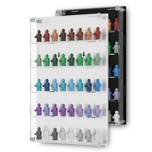 Acrylic Wall Mount mini hình hiển thị trường hợp lớn rõ ràng Kệ hộp nền trắng giữ 40 cao minifigs thêm phụ kiện khán đài - Product Image 1
