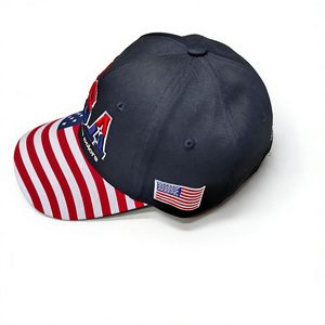 <span class=keywords><strong>Gorra</strong></span> de Béisbol con Bandera Americana para <span class=keywords><strong>Hombre</strong></span> y Mujer, Letras Bordadas, 100% Poliéster, Diseño de Parte Trasera Curva Común, Hebilla de Doble Cierre - Product Image 5