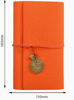 Carnet à spirales A6 avec couverture en tissu, journal créatif, bloc-notes vintage, cadeau pour étudiant, personnalisable, impression UV