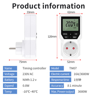 Neuzugangs-smart-Timer Steckdose Digital-Timer-Schalter elektronische EU-Steckdose Küchengerät Zeitsteuerung