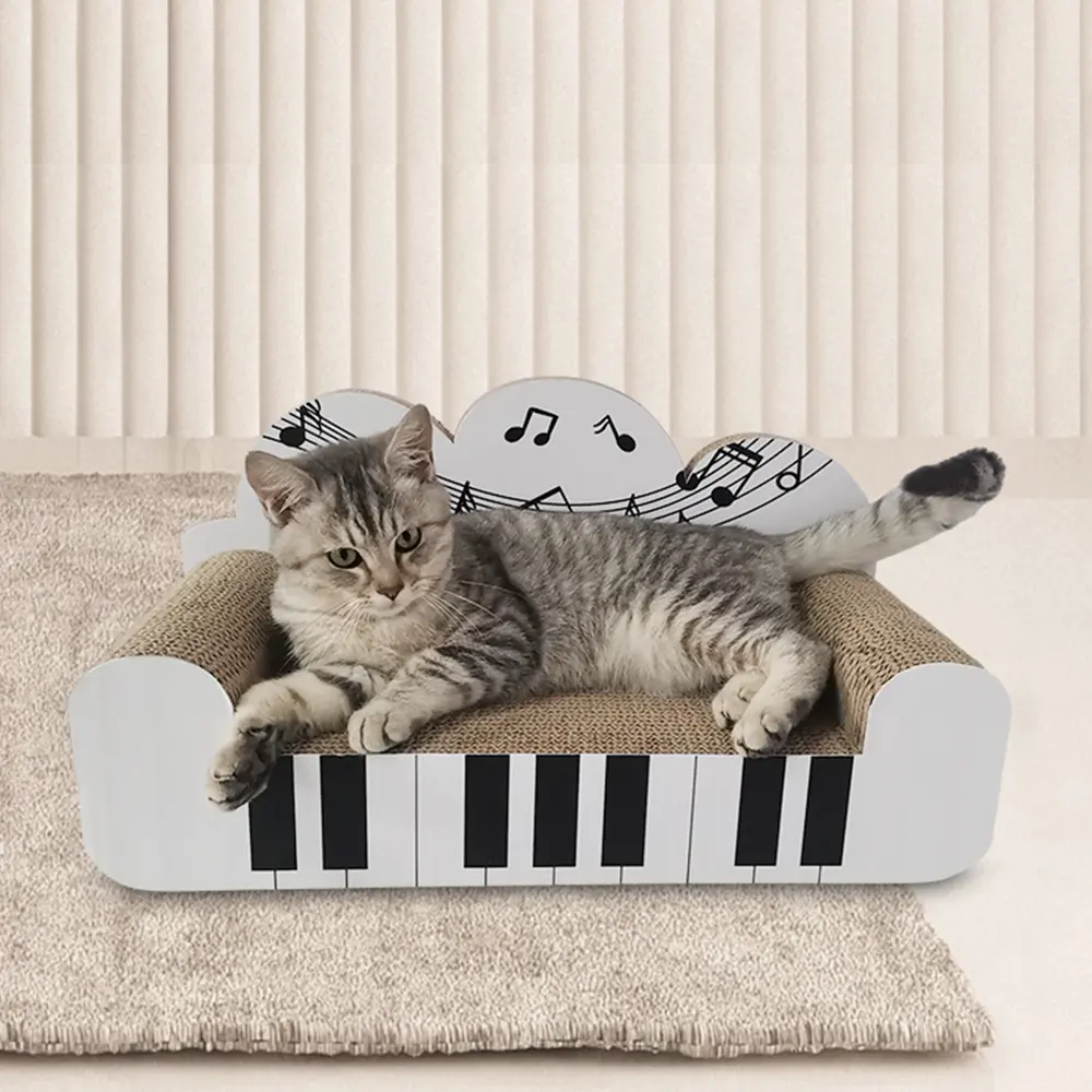 뜨거운 판매 피아노 소파 골판지 고양이 스크래치 내구성 고양이 긁는 소파 스크래치 보드