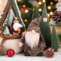 Zaves Scandinavian Santa Gnome Poupée En Peluche pour Noël Flocon De Neige Accentué Maison De Vacances Figurine Décorative & Jouet