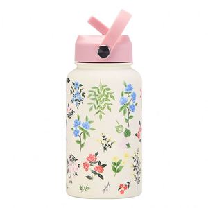 Fashion Portable Portable Straw Water <b>Bottle</b> Stainless Steel Large Diameter Sports Water <b>Bottle</b> Printing Design 650ml - Product Image 5