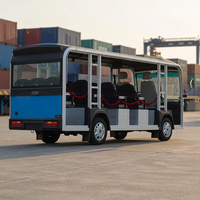 Bus électrique touristique personnalisé à 14 places, moteur AC 72V, transport pour stations balnéaires, 30 km/h, autonomie de 80 à 100 km