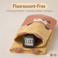 Chaussettes antidérapantes personnalisées OEM pour bébés, motif dessin animé, en coton peigné, pour tout-petits apprenant à marcher, vente en gros
