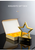 Trophée en cristal avec base en bois de hêtre massif coloré, gravé, pour compétition, trophée artisanal