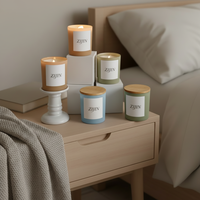 Bougie artisanale de luxe à la cire de soja, fabriquée en usine, à combustion lente, pour les coffrets cadeaux en gros