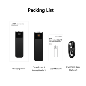 Batería LKTOP de 5000mAh con Soporte para DJI Osmo Pocket 3 - 6 Horas de Energía Extendida, Carga Rápida de 22.5W, Puertos USB-C Duales, Montaje de 1/4" - Product Image 5