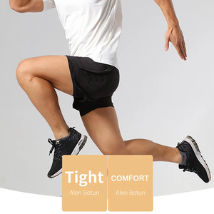 Shorts de sport pour hommes en molleton bouclette 100% coton, délavé à l'acide, à ourlet brut, pour la course et le style décontracté - Product Image 6