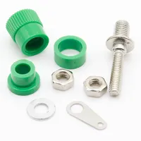 ELECAPITAL 10PCS/LOT Terminal Blocks 4mm Amplifier Connector Binding Post Banana Plug Jack Mount Splice