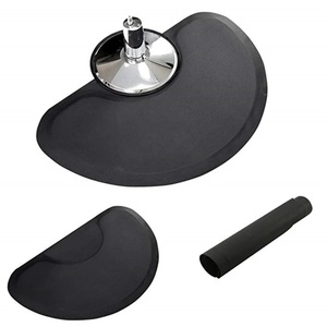 Tapis de sol de salon de coiffure moderne 2025, en plastique, anti-fatigue, noir, pour coiffeur, entrepôt, styliste - Product Image 1