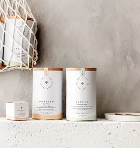 กล่องบรรจุภัณฑ์ชาทรงกระบอกหรูหราแบบกำหนดเอง เกรดอาหาร กล่องของขวัญชาทรงกระบอก ทำจากกระดาษ พร้อมฝาไม้ - Product Image 4