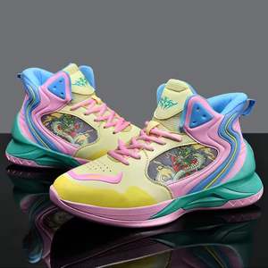 Nouvelles baskets de basketball pour hommes 2025 – Chaussures de sport confortables en cuir pour l'extérieur, idéales pour l'entraînement des adolescents et des hommes - Product Image 1