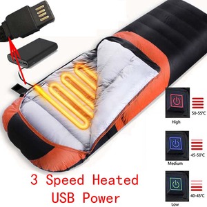 Sacco a Pelo Riscaldato in Cotone Imbottito USB Leggero e Impermeabile per Viaggi e Escursioni all'Aperto - Product Image 3