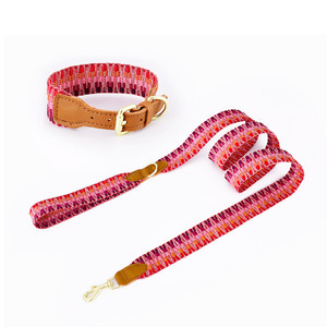 2022 nuevo diseño ondulado PU ajustable peso ligero mascota perro gato <span class=keywords><strong>Collar</strong></span> Correa conjunto Premium mascotas correas y collares - Product Image 6