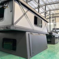 Tente de toit rigide en aluminium pour camping en plein air, tente de toit pop-up en aluminium pour camionnette F150 Tacoma