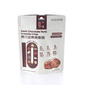 OEM supplier food grade laminated food snack packaging pouches aluminium foil snack nut zip lock stand up Pouch