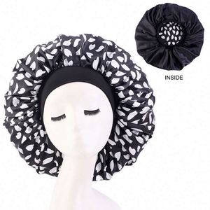 GTOP Wholesale Custom Silky Hair Bonnets Satin Lining Large Size Sleeping Hair <b>Wraps</b> Daily Casual Use Women - Product Image 4